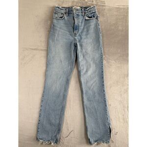 Abercrombie & Fitch Blue 90s Straight Ultra High Rise Denim Jean Size 26/2